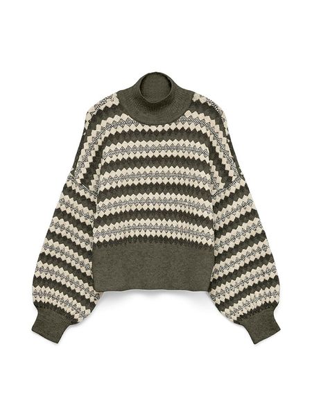 Vero Moda Sweter w kolorze khaki rozmiar: M. Brązowe golfy damskie Vero Moda, m, z wełny, bez kołnierzyka. Za 117.73 zł.