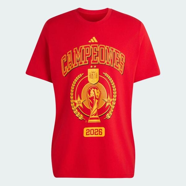 Spain Home WC26 Winner T-Shirt Women. Czerwone t-shirty damskie Adidas, l, bez wzorów, z bawełny, bez kołnierzyka. Za 149.00 zł.