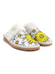 Neefs Kapcie w kolorze biało-żółtym rozmiar: 37. Białe kapcie damskie Neefs, z materiału. Za 91.34 zł.