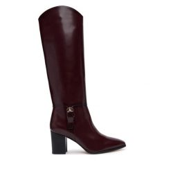 Kozaki LAUREN RALPH LAUREN. Brązowe kozaki damskie Lauren Ralph Lauren, bez obcasa, na słupku. Za 1,599.00 zł.