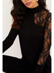 Milan Kiss Koszulka w kolorze czarnym rozmiar: M. Czarne bluzki damskie Milan Kiss, m, bez wzorów, z koronki, bez kołnierzyka. Za 104.99 zł.