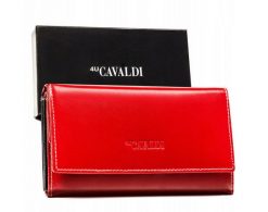 Portfel skórzany 4U Cavaldi RD-08-GC czerwony. Czerwone portfele damskie 4U Cavaldi, bez wzorów, ze skóry. Za 54.00 zł.