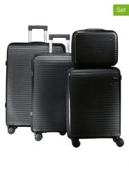 Geographical Norway 4-częściowy zestaw "Solvable" w kolorze czarnym rozmiar: onesize. Czarne walizki Geographical Norway, bez wzorów, z materiału. Za 485.44 zł.