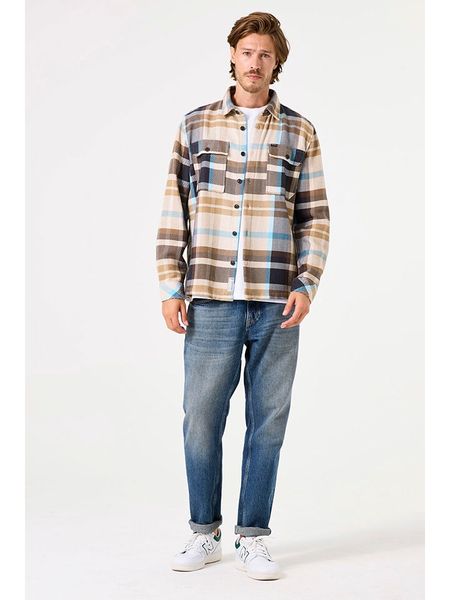 Garcia Kurtka koszulowa w kolorze brązowo-beżowym rozmiar: L. Brązowe kurtki męskie Garcia, l, bez wzorów, z bawełny, bez kaptura. Za 230.59 zł.