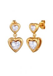 Elli Elli kolczyki stud Kobiety Serce Cyrkonia z sercem Cyrkonia 925 Sterling Silver Ślub Srebrny Kolczyki 1 ct Damski. Szare kolczyki damskie Elli, z cyrkonią, srebrne. Za 233.99 zł.