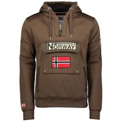 Bluza Geographical Norway GYMCLASS BROWN DB MEN 054 brązowy męska. Brązowe bluzy bez kaptura męskie Geographical Norway, m. Za 169.00 zł.