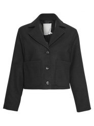 MOSS COPENHAGEN Kurtka przejściowa "Boone Josia" w kolorze czarnym rozmiar: M/L. Czarne kurtki damskie MOSS COPENHAGEN, l, bez wzorów, z wełny, bez kaptura. Za 166.88 zł.
