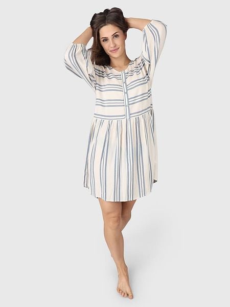 Brunotti Tunika "Marina" w kolorze kremowo-błękitnym rozmiar: XS. Brązowe tuniki damskie BRUNOTTI, xs, bez wzorów, z wiskozy, marine, bez kołnierzyka, bez ramiączek. Za 100.99 zł.