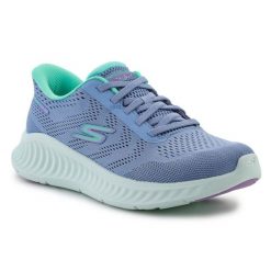 Buty Skechers Slip-ins: Go Walk Now - Khloe 125643-BLGR niebieskie. Niebieskie buty sportowe na co dzień damskie bez wzorów, z materiału, trekkingowe. Za 544.84 zł.