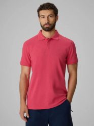 Koszulka polo regular męska 4F 4FRSS26TPTSM0899. Niebieskie koszulki polo męskie 4f, m, bez wzorów, z bawełny, bez ramiączek. Za 129.99 zł.