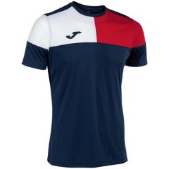 Koszulka Sportowa Joma Crew 2XS - Granatowa/Czerwona. Czerwone bluzki sportowe damskie Joma, xs, bez kołnierzyka, bez ramiączek. Za 160.99 zł.