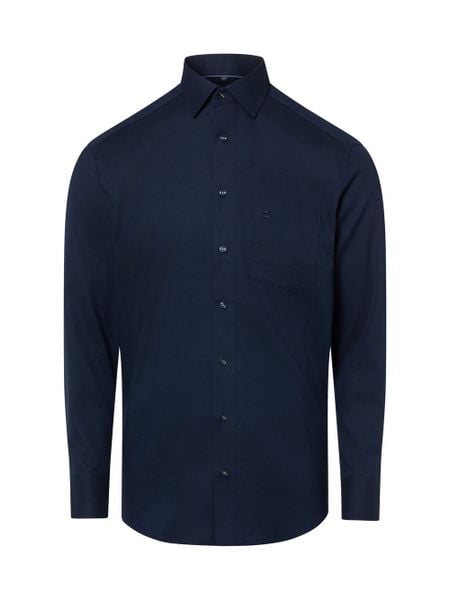 OLYMP Luxor modern Fit koszula biznesowa Mężczyźni Modern Fit Bawełna niebieski, 40. Niebieskie koszule męskie OLYMP Luxor modern Fit, m, bez wzorów, z bawełny, bez kołnierzyka, bez ramiączek. Za 279.95 zł.