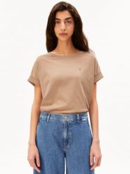 ARMEDANGELS Koszulka - Idaara Kobiety Bawełna (100%) brązowy, S. Brązowe t-shirty damskie ARMEDANGELS, s, bez wzorów, z bawełny, bez kołnierzyka. Za 139.95 zł.