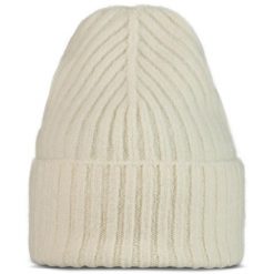 Czapka zimowa dla dorosłych z wełną merino BUFF Knitted Beanie Nilan. Białe czapki męskie Buff, z wełny. Za 199.90 zł.