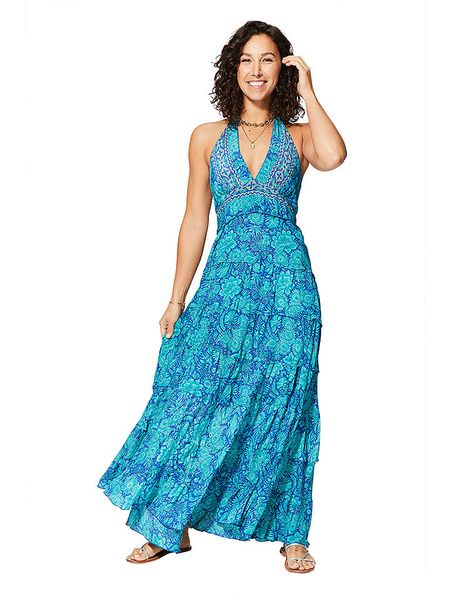 Ipanima Sukienka w kolorze turkusowo-niebieskim rozmiar: 34-40. Niebieskie sukienki damskie Ipanima, na co dzień, bez wzorów, klasyczne, bez kołnierzyka, bez ramiączek, maxi, proste. Za 79.03 zł.