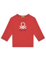 United Colors Of Benetton Bluzka 3I1XG10HS Czerwony Regular Fit. Czerwone t-shirty chłopięce United Colors Of Benetton, bez wzorów, z bawełny, bez ramiączek. Za 39.99 zł.