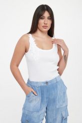 Top damski z haftem ERMANNO FIRENZE. Topy damskie Ermanno Firenze, bez wzorów, bez kołnierzyka. Za 739.00 zł.