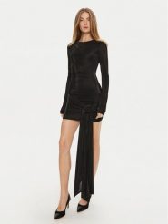 BARDOT Sukienka koktajlowa 59555DB Czarny Regular Fit. Czarne sukienki damskie BARDOT, bez wzorów, z syntetyku, wizytowe, bez kołnierzyka, bez ramiączek. Za 599.99 zł.