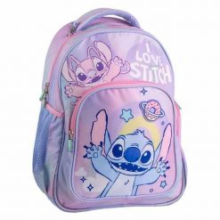Plecak szkolny Stitch Liliowy. Czerwone plecaki damskie Disney, bez wzorów. Za 138.90 zł.