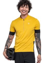 Koszulka rowerowa męska Schöffel Circ Pinega. Żółte t-shirty sportowe męskie Schöffel, na lato, l, z materiału, bez ramiączek, rowerowe. Za 314.99 zł.