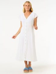 Rip Curl Sukienka "Premium Surf" w kolorze białym rozmiar: M. Białe sukienki damskie Rip Curl, na co dzień, m, bez wzorów, z bawełny, bez kołnierzyka, bez ramiączek, maxi, proste. Za 144.24 zł.