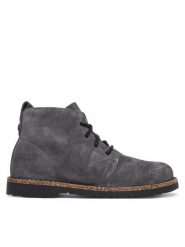 Birkenstock Trzewiki Uppsala Mid 1032767 Szary ciemny. Szare botki damskie Birkenstock, bez obcasa, na płaskiej podeszwie, bez zapięcia. Za 769.99 zł.