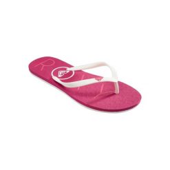 Japonki SEA damskie. Czerwone klapki damskie Roxy, bez wzorów, z gumy, bez obcasa. Za 39.99 zł.