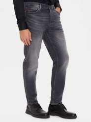 HUGO Jeansy 50547274 Szary Tapered Fit. Szare jeansy męskie Hugo. Za 449.99 zł.