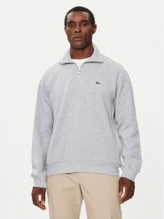 Lacoste Bluza SH1927 Szary Classic Fit. Szare bluzy bez kaptura męskie Lacoste, m, z bawełny. Za 579.99 zł.