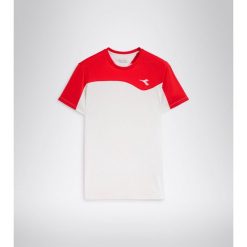Koszulka do tenisa z krótkim rekawem męska Diadora T-SHIRT TEAM tomato red. Białe t-shirty męskie Diadora, m, bez wzorów, bez kołnierzyka. Za 29.99 zł.