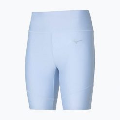 Spodenki do biegania damskie Mizuno Impulse Core Mid Tight. Niebieskie szorty damskie Mizuno, bez wzorów, z elastanu. Za 83.99 zł.