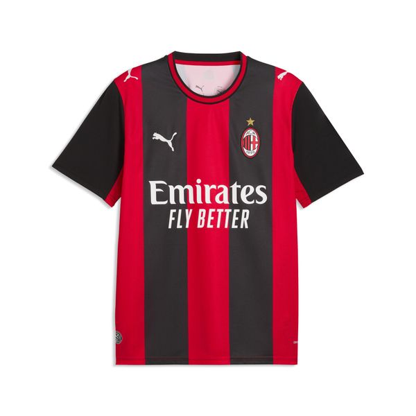 Męska koszulka domowa AC Milan 26/27 PUMA. Czarne t-shirty sportowe męskie Puma, m, z materiału, bez ramiączek, do piłki nożnej. Za 429.00 zł.