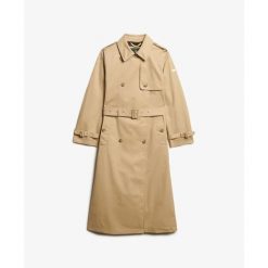 Płaszcz damski Superdry Classic. Brązowe płaszcze damskie Superdry., na zimę, m, bez wzorów, klasyczne. Za 599.80 zł.