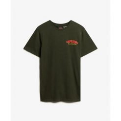 Koszulka Superdry Mountain Relaxed. Zielone t-shirty sportowe męskie Superdry., uniwersalny, z jeansu, bez ramiączek. Za 170.10 zł.