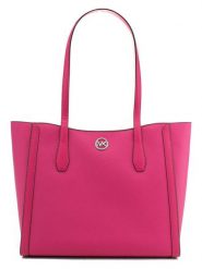 Michael Kors Skórzana torebka w kolorze różowym - 40 x 28 x 11 cm rozmiar: onesize. Różowe torebki klasyczne damskie Michael Kors, bez wzorów, z materiału, bez dodatków. Za 834.60 zł.