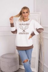 Bluza ocieplana Malibu ecru+mocca. Bluzy bez kaptura damskie KESI, l, z bawełny. Za 218.51 zł.