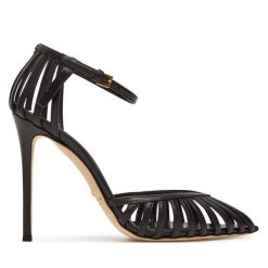 Szpilki Elisabetta Franchi. Czarne szpilki Elisabetta Franchi, bez wzorów, bez obcasa. Za 1,749.00 zł.