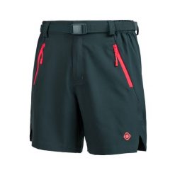 Spodenki RILLO M V2, materiał Mount-Stretch, wodoodporny i elastyczny. Czerwone szorty męskie IZAS, z materiału, bez kołnierzyka. Za 269.52 zł.
