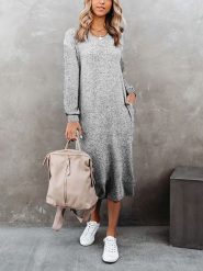 LA Angels Sukienka w kolorze szarym rozmiar: L. Szare sukienki damskie LA Angels, na co dzień, l, bez wzorów, bez kołnierzyka, bez ramiączek, maxi, proste. Za 152.99 zł.