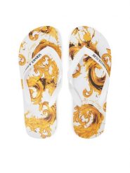 Versace Jeans Couture Japonki 80YA3SQ7 ZSS80 Biały. Białe klapki i japonki męskie Versace Jeans Couture, z jeansu. Za 269.99 zł.