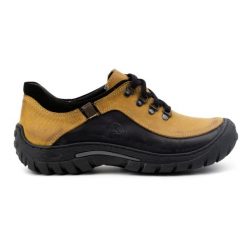 KOMODO Buty męskie trekkingowe skóra 917K żółte. Żółte buty trekkingowe męskie ze skóry, bez zapięcia. Za 362.62 zł.