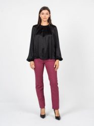 Liu Jo Spodnie | CF2134 TS493 | Kobieta | Czarny, Różowy. Czarne spodnie materiałowe damskie Liu Jo, bez wzorów, z elastanu, eleganckie. W wyprzedaży za 299.00 zł.