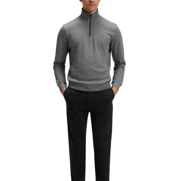 Bluza polarowa HUGO BOSS ZETRUST Szary. Szare bluzy bez kaptura męskie Hugo Boss, z polaru. Za 458.99 zł.