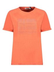 Geographical Norway Koszulka w kolorze pomarańczowym rozmiar: L. Pomarańczowe bluzki damskie Geographical Norway, l, bez wzorów, z bawełny, bez kołnierzyka, bez ramiączek. Za 79.40 zł.