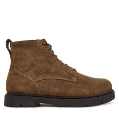 Trapery Birkenstock. Brązowe buty zimowe męskie Birkenstock, bez zapięcia. Za 899.99 zł.