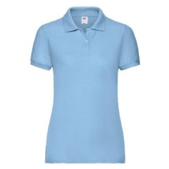 Koszulka Polo Damska. Niebieskie bluzki sportowe damskie Fruit of the Loom, m, bez wzorów, bez ramiączek. Za 66.99 zł.