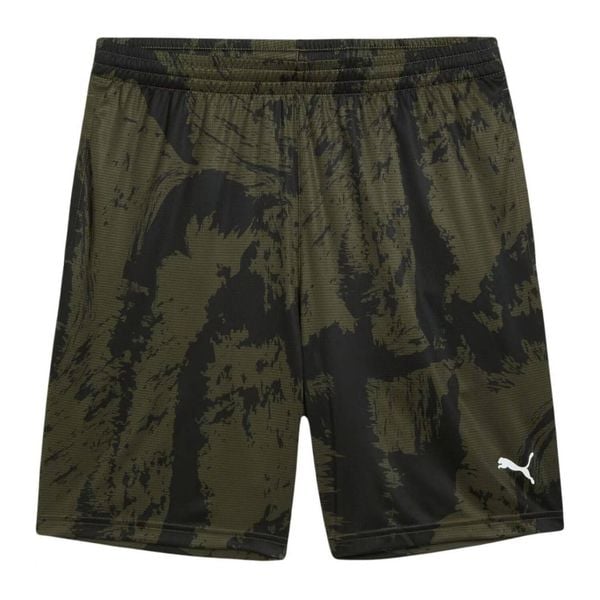 Męskie Spodenki Train All Day Z Nadrukiem Na Całej Powierzchni. Zielone szorty męskie Puma, bez kołnierzyka. Za 210.99 zł.