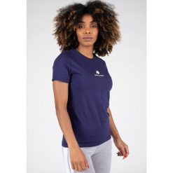 Koszulka sportowa damska Estero. Niebieskie bluzki sportowe damskie GORILLA WEAR, s, z bawełny, bez kołnierzyka, bez ramiączek. Za 178.00 zł.