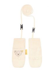 Steiff Rękawiczki w kolorze kremowym rozmiar: 74-92. Brązowe rękawiczki dziecięce Steiff, ze splotem, bez ramiączek. Za 82.83 zł.