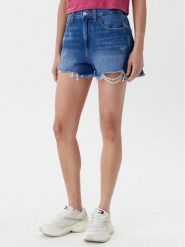 Tommy Jeans Szorty jeansowe DW0DW20096 Niebieski Regular Fit. Niebieskie szorty damskie Tommy Jeans, bez wzorów, z bawełny. Za 229.99 zł.